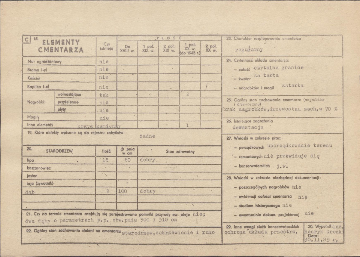 Karta cmentarza, skan nr 2