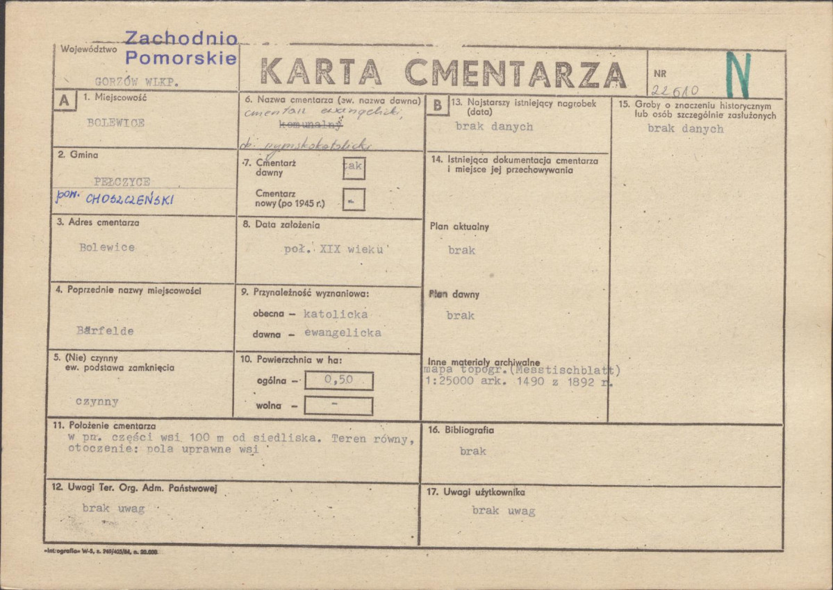 Karta cmentarza, skan nr 1