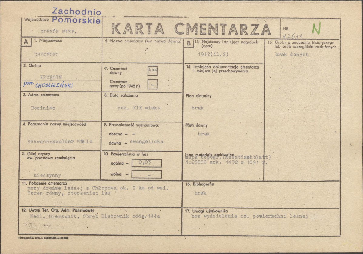Karta cmentarza, skan nr 1