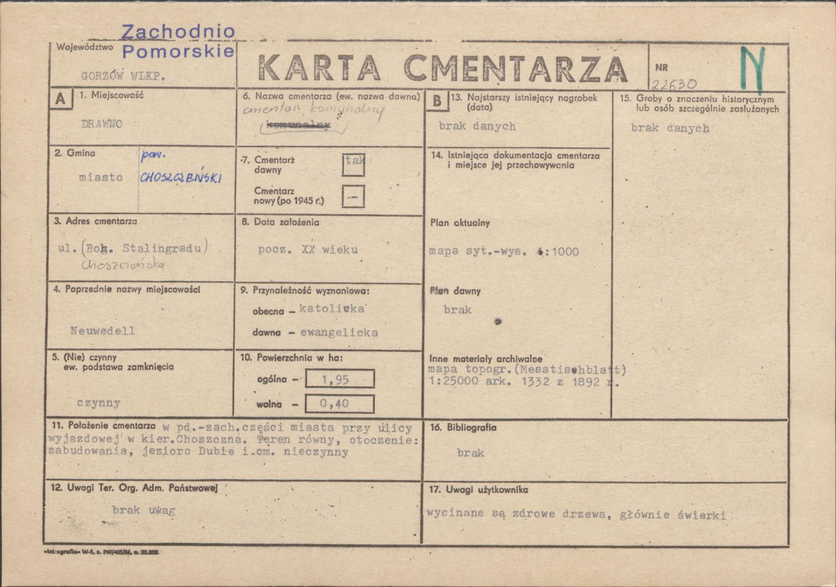 Karta cmentarza, skan nr 1