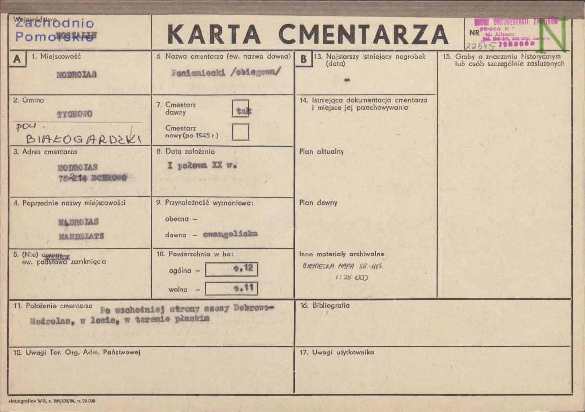 Karta cmentarza, skan nr 1