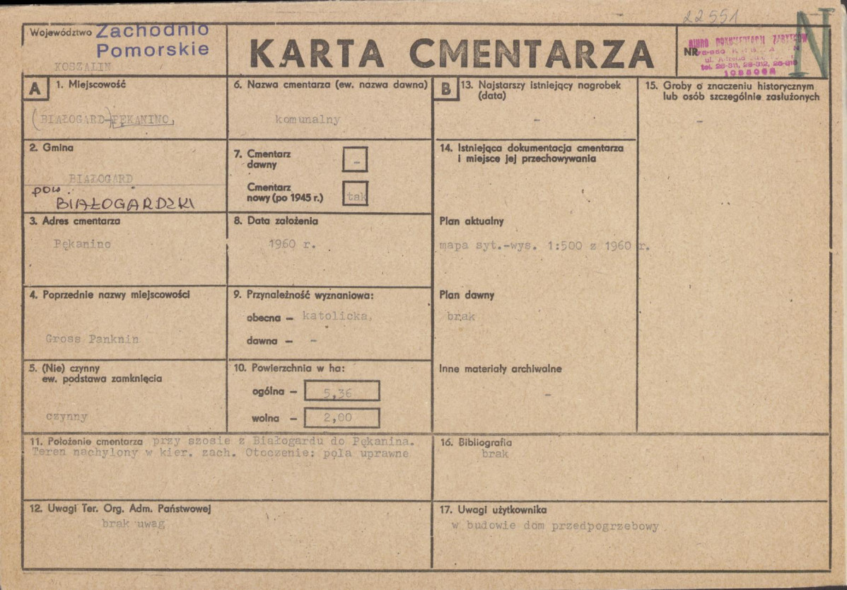 Karta cmentarza, skan nr 1