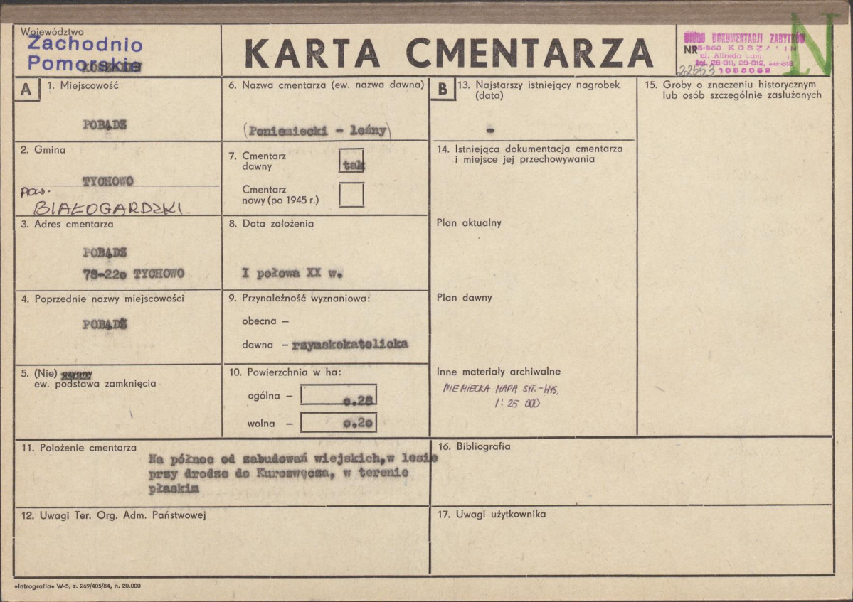 Karta cmentarza, skan nr 1