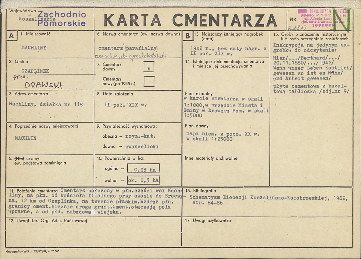 Karta cmentarza, skan nr 1