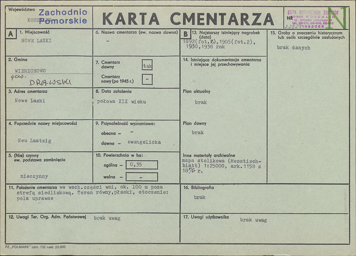 Karta cmentarza, skan nr 1
