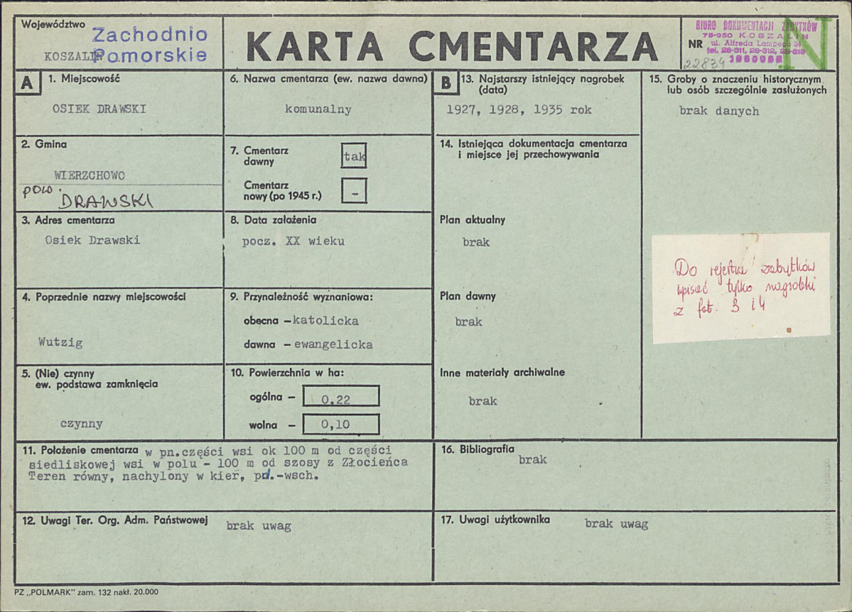Karta cmentarza, skan nr 1