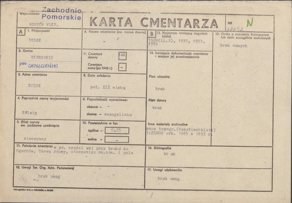 Karta cmentarza, skan nr 1