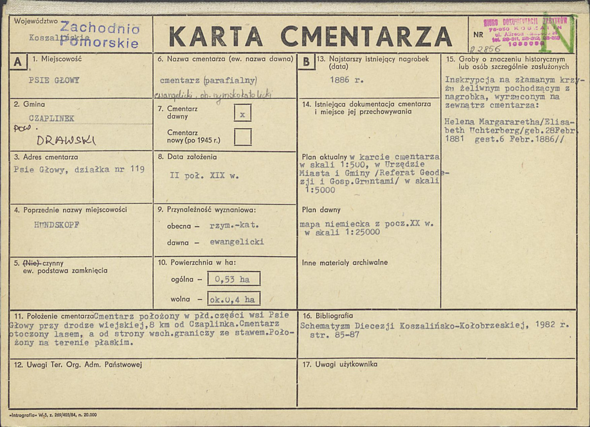 Karta cmentarza, skan nr 1