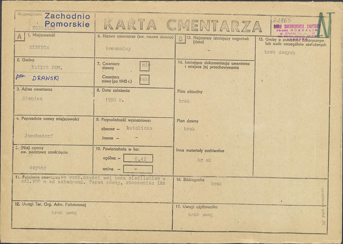 Karta cmentarza, skan nr 1