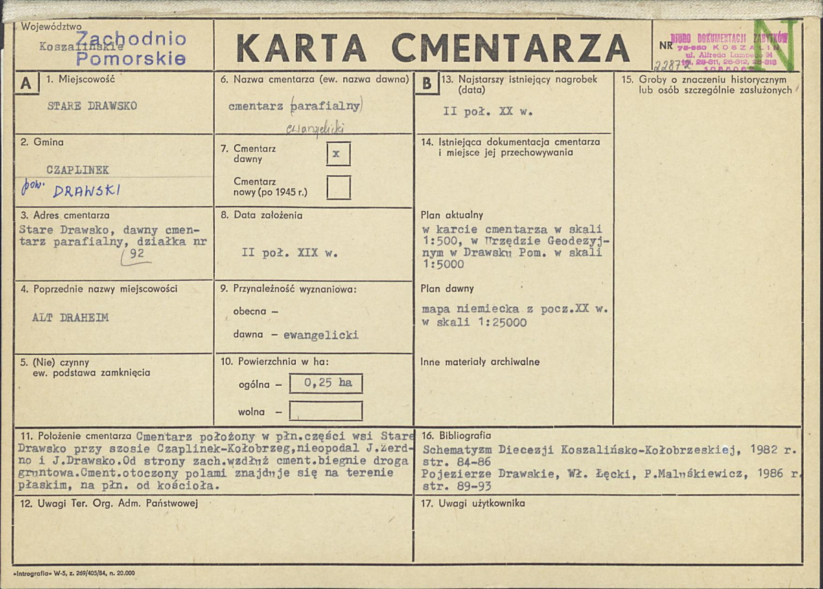 Karta cmentarza, skan nr 1