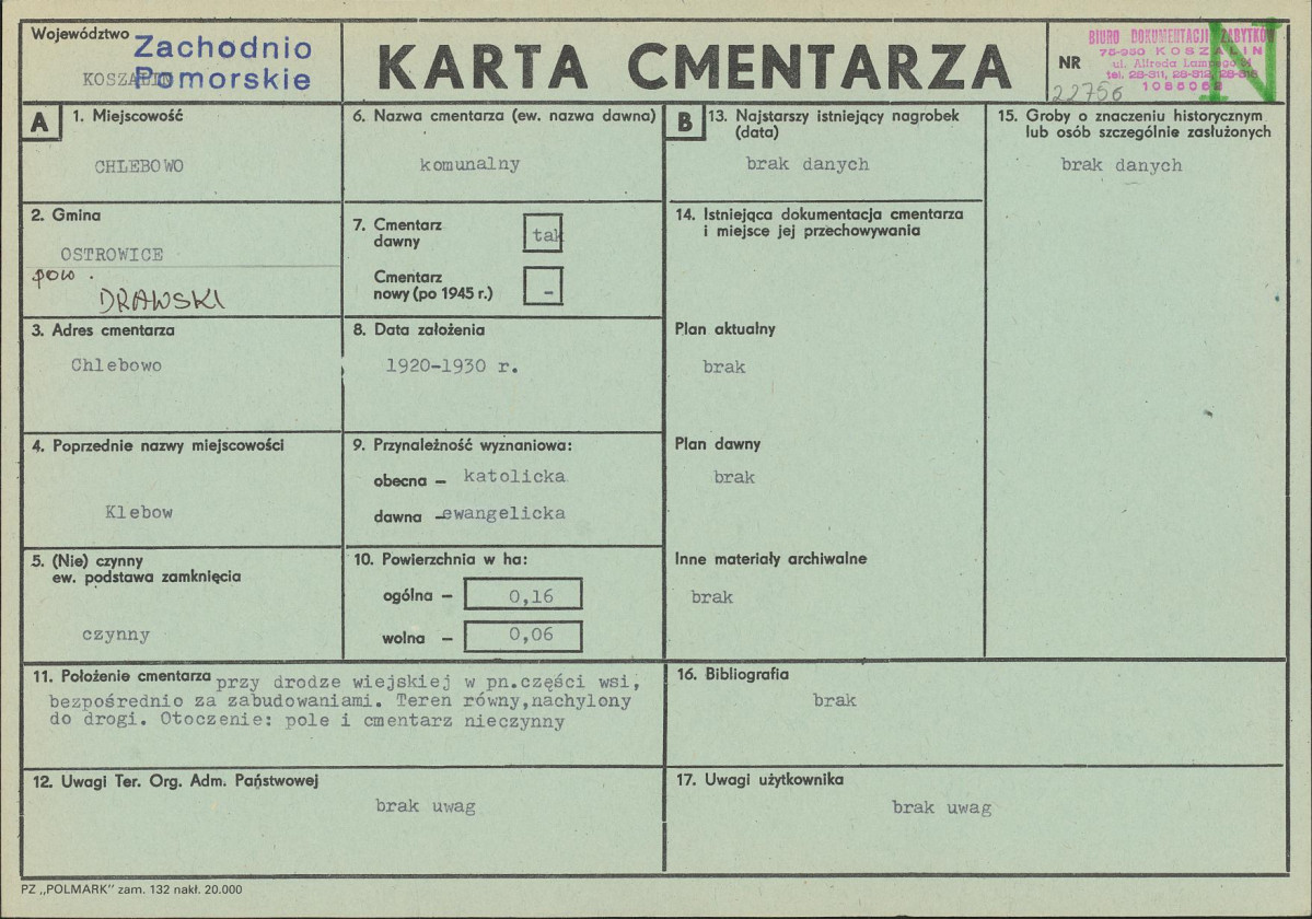 Karta cmentarza, skan nr 1