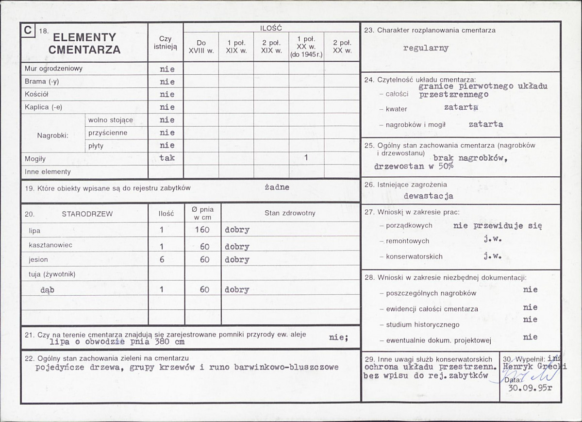 Karta cmentarza, skan nr 2