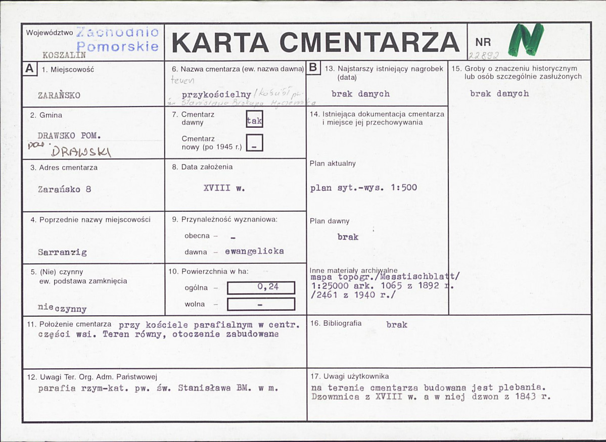 Karta cmentarza, skan nr 1