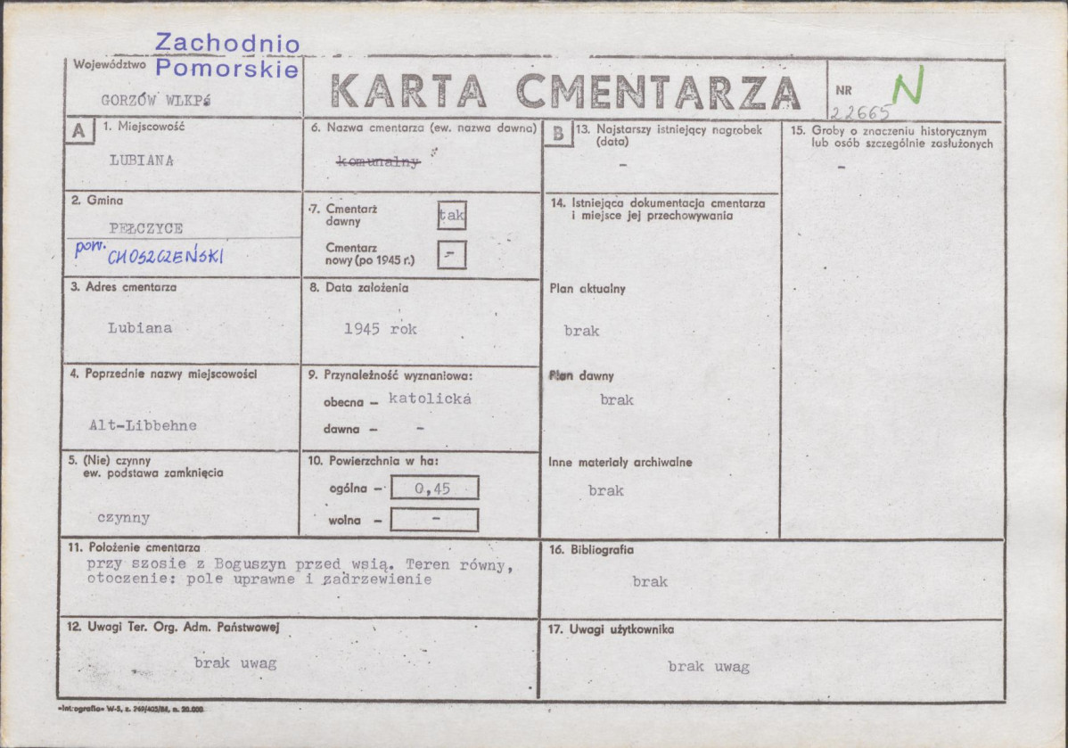 Karta cmentarza, skan nr 1