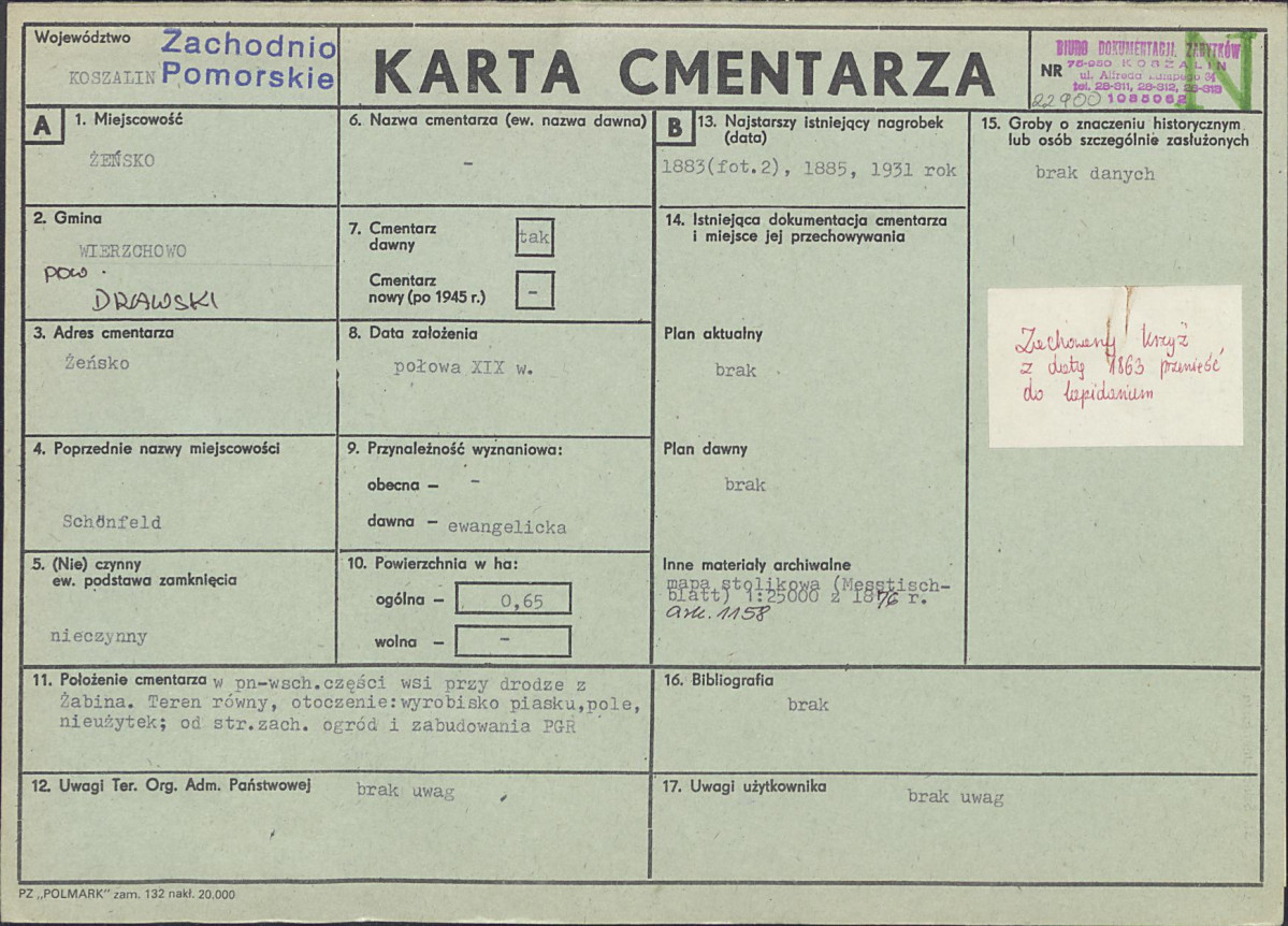 Karta cmentarza, skan nr 1
