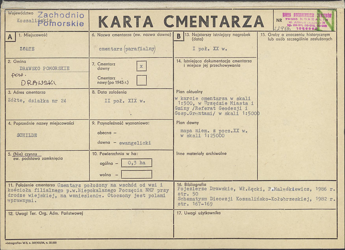 Karta cmentarza, skan nr 1