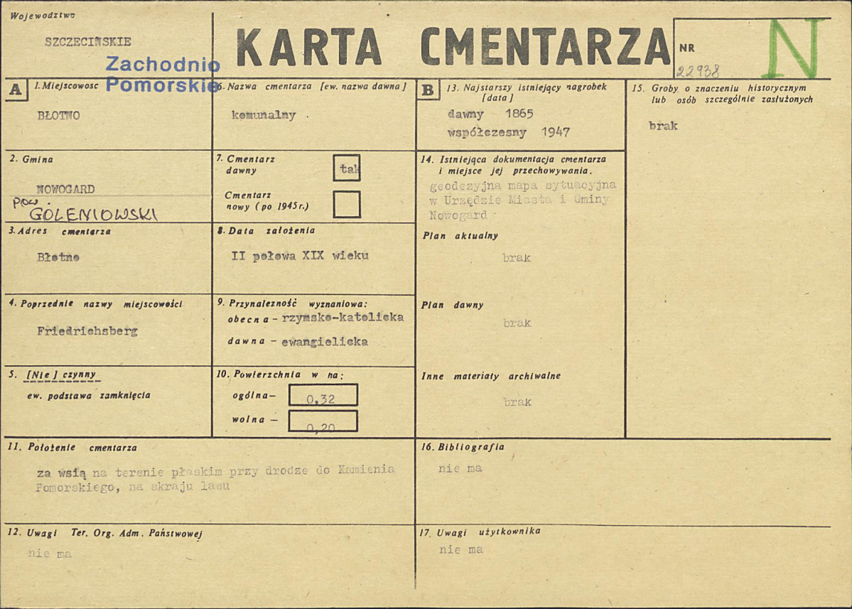 Karta cmentarza, skan nr 1