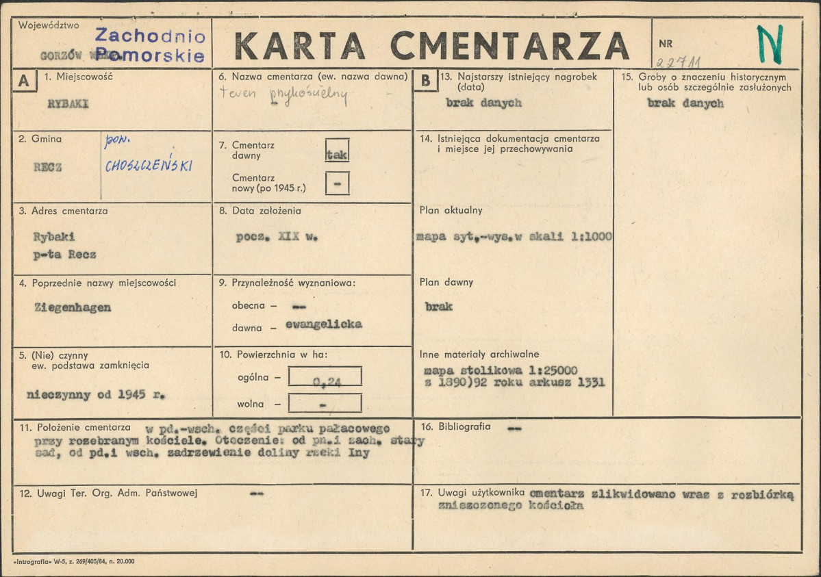 Karta cmentarza, skan nr 1