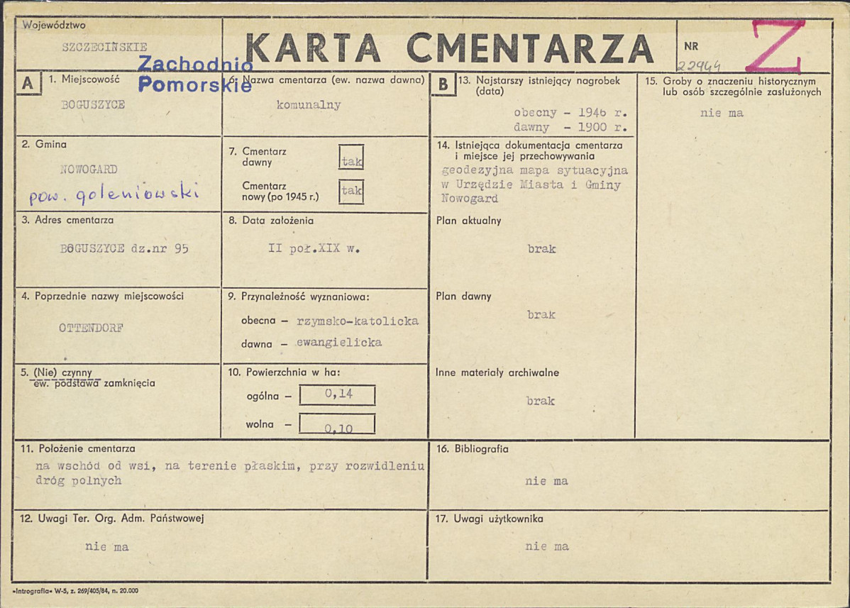 Karta cmentarza, skan nr 1