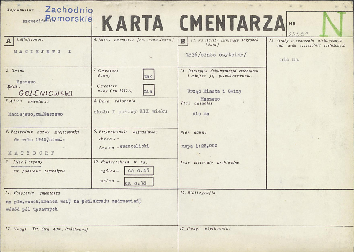 Karta cmentarza, skan nr 1