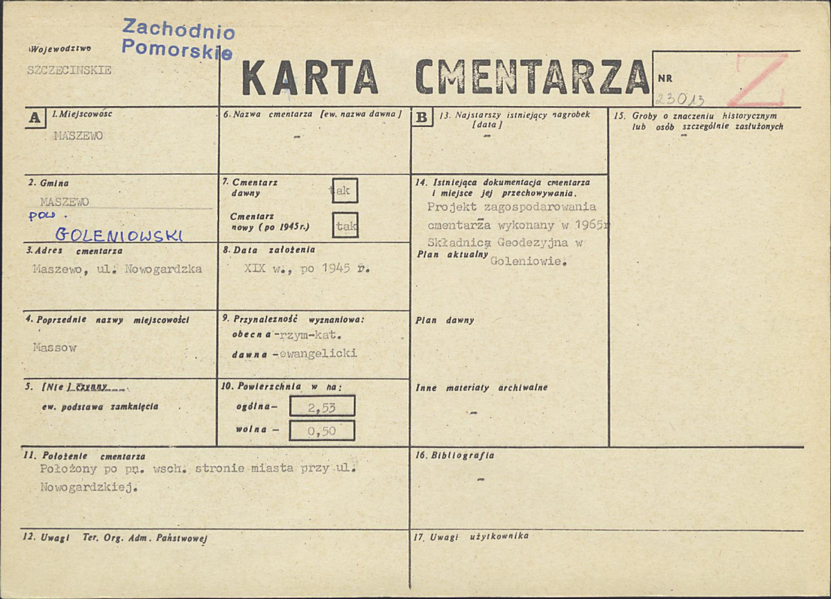 Karta cmentarza, skan nr 1