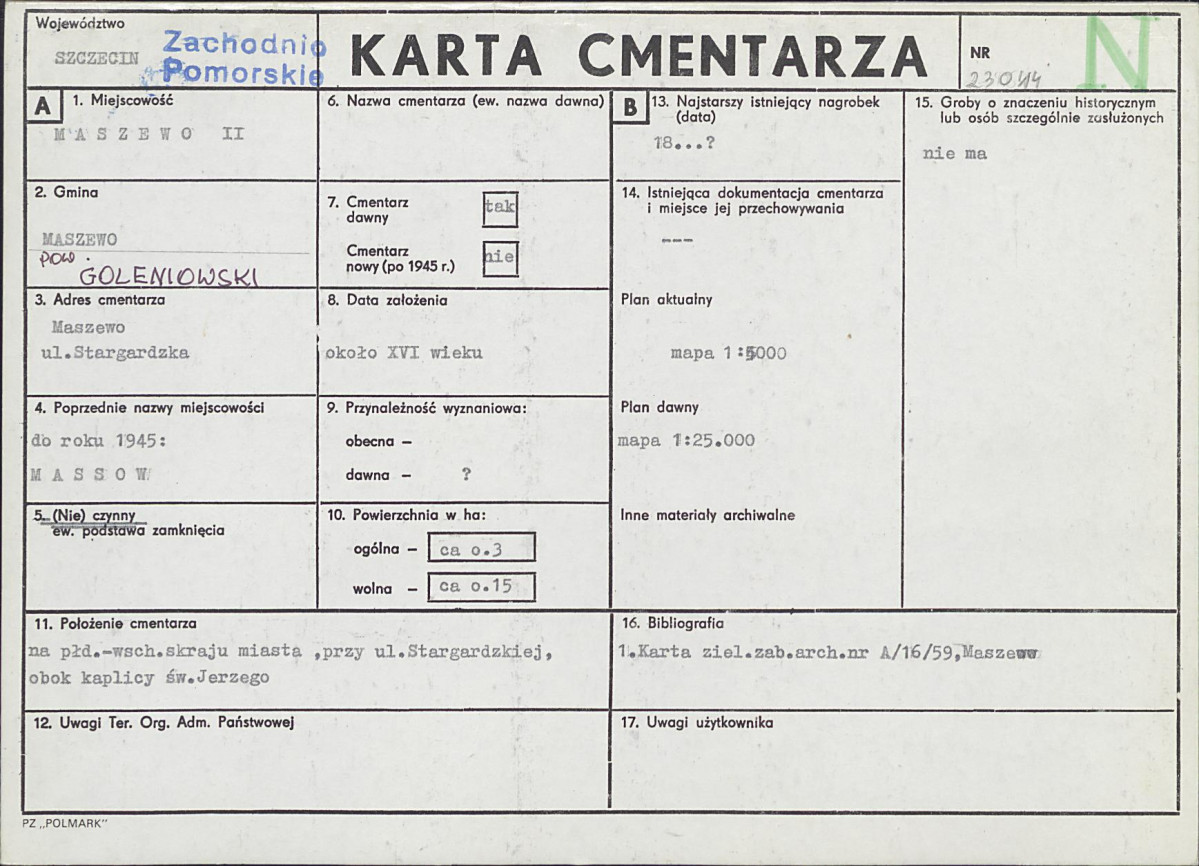 Karta cmentarza, skan nr 1