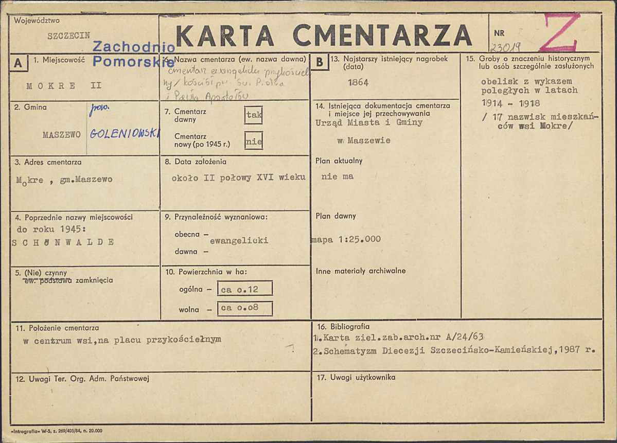 Karta cmentarza, skan nr 1
