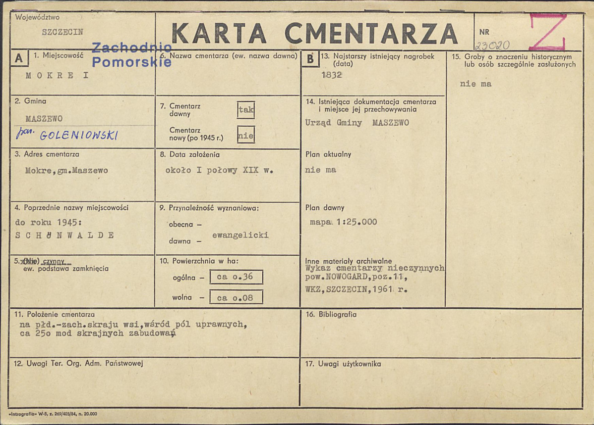 Karta cmentarza, skan nr 1