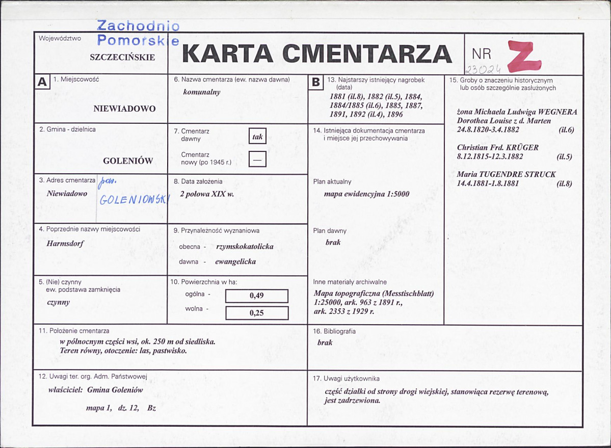 Karta cmentarza, skan nr 1