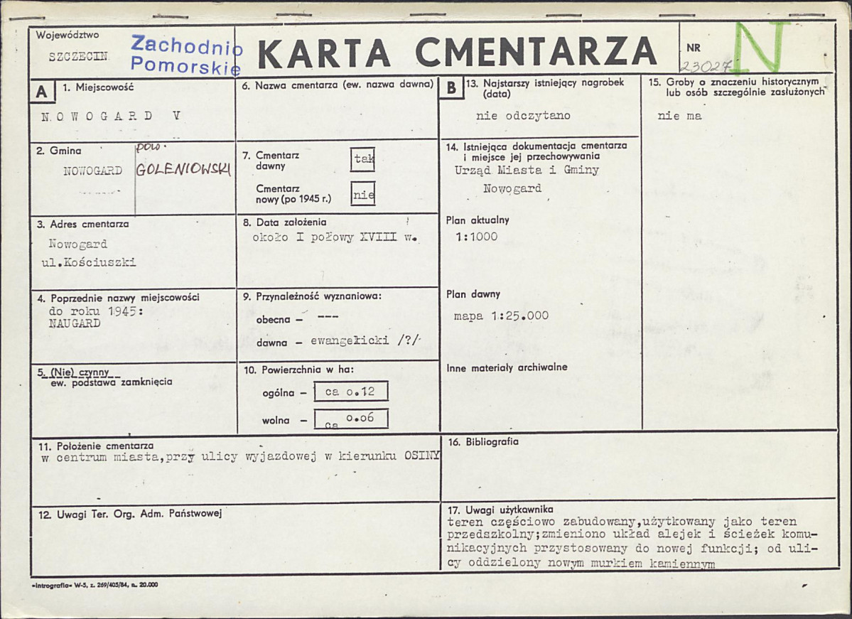 Karta cmentarza, skan nr 1