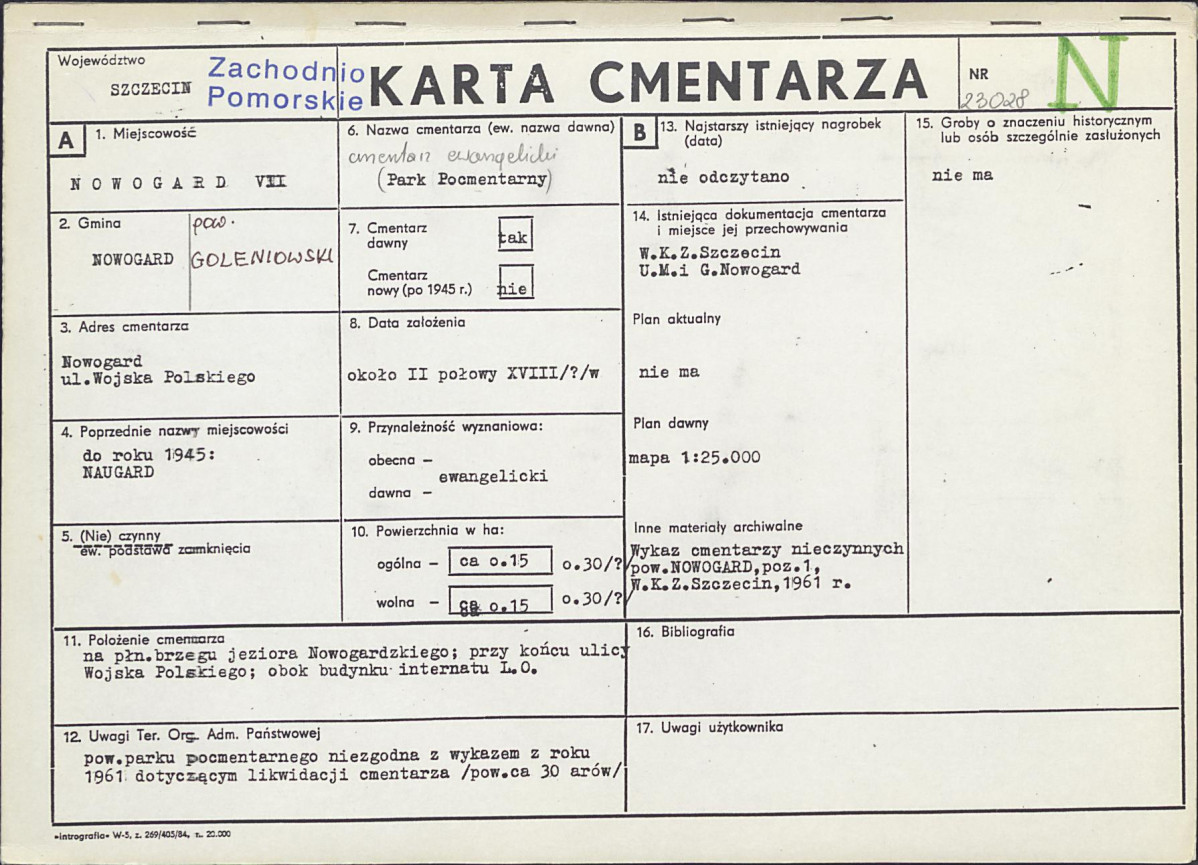Karta cmentarza, skan nr 1