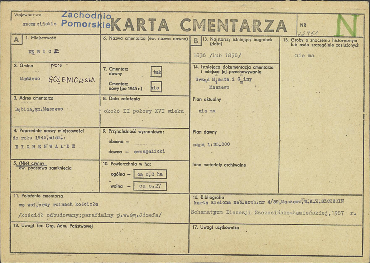 Karta cmentarza, skan nr 1