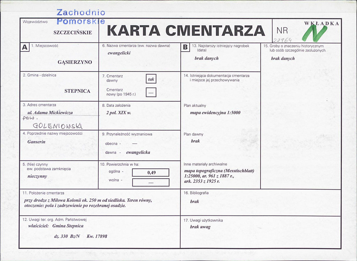 Karta cmentarza, skan nr 1