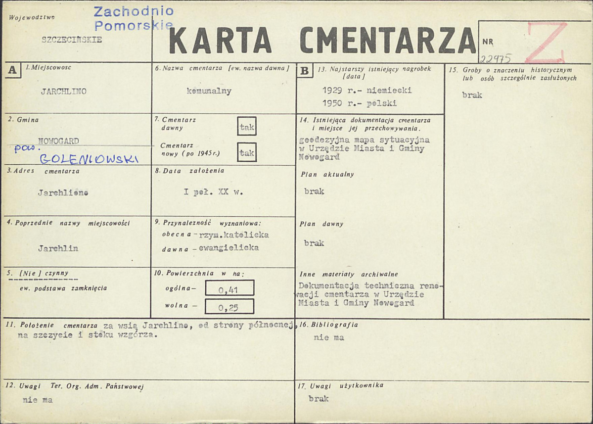Karta cmentarza, skan nr 1