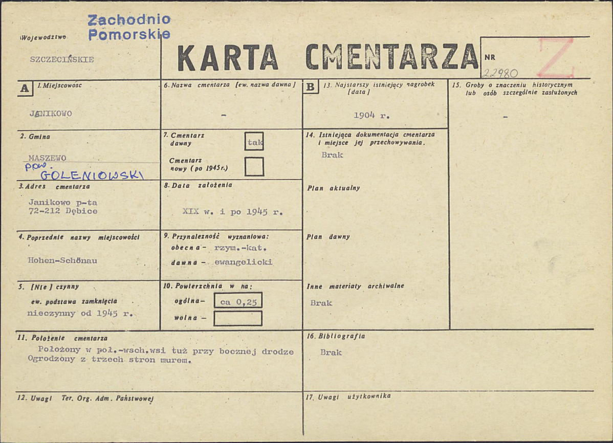 Karta cmentarza, skan nr 1