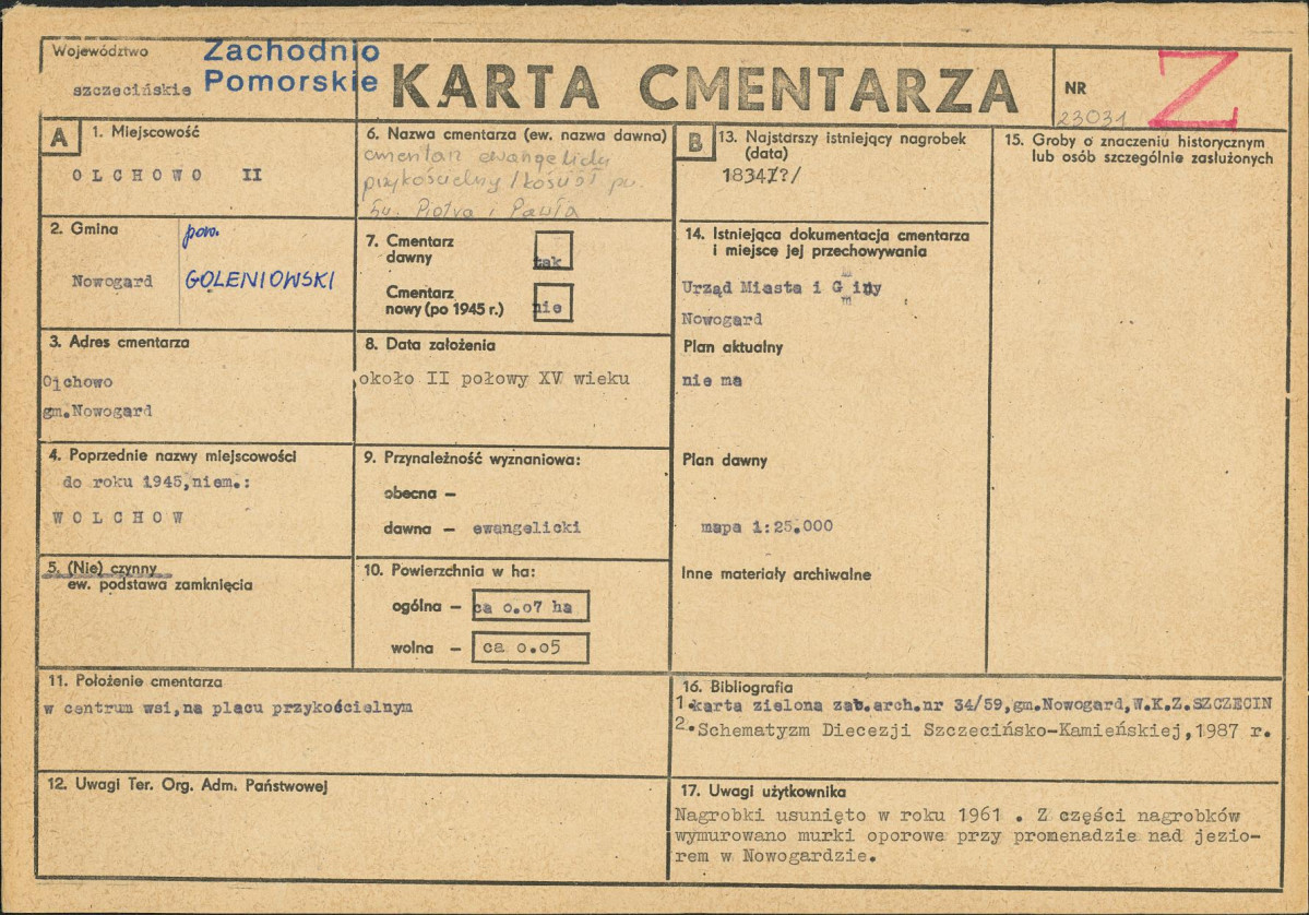 Karta cmentarza, skan nr 1