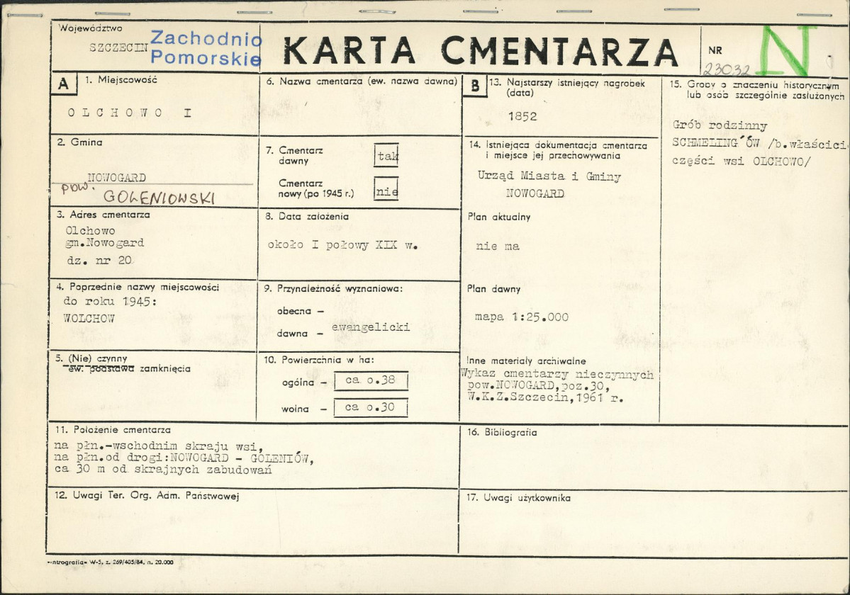 Karta cmentarza, skan nr 1