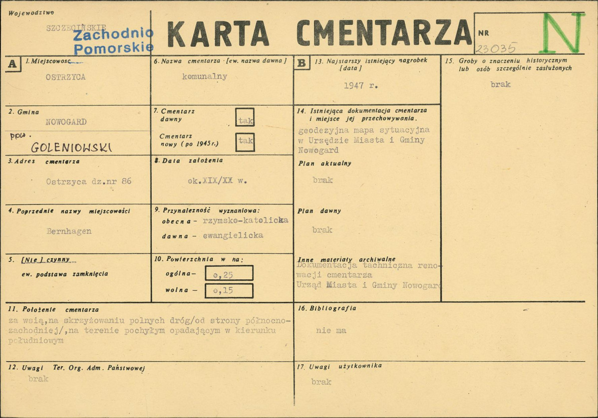 Karta cmentarza, skan nr 1