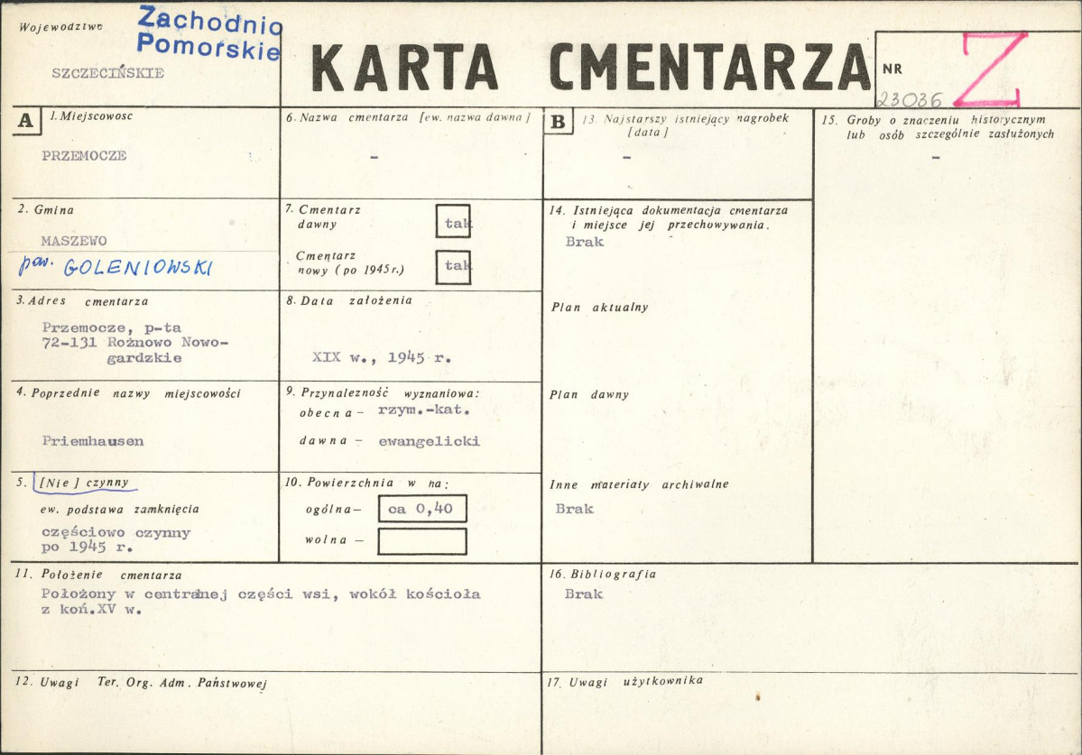 Karta cmentarza, skan nr 1