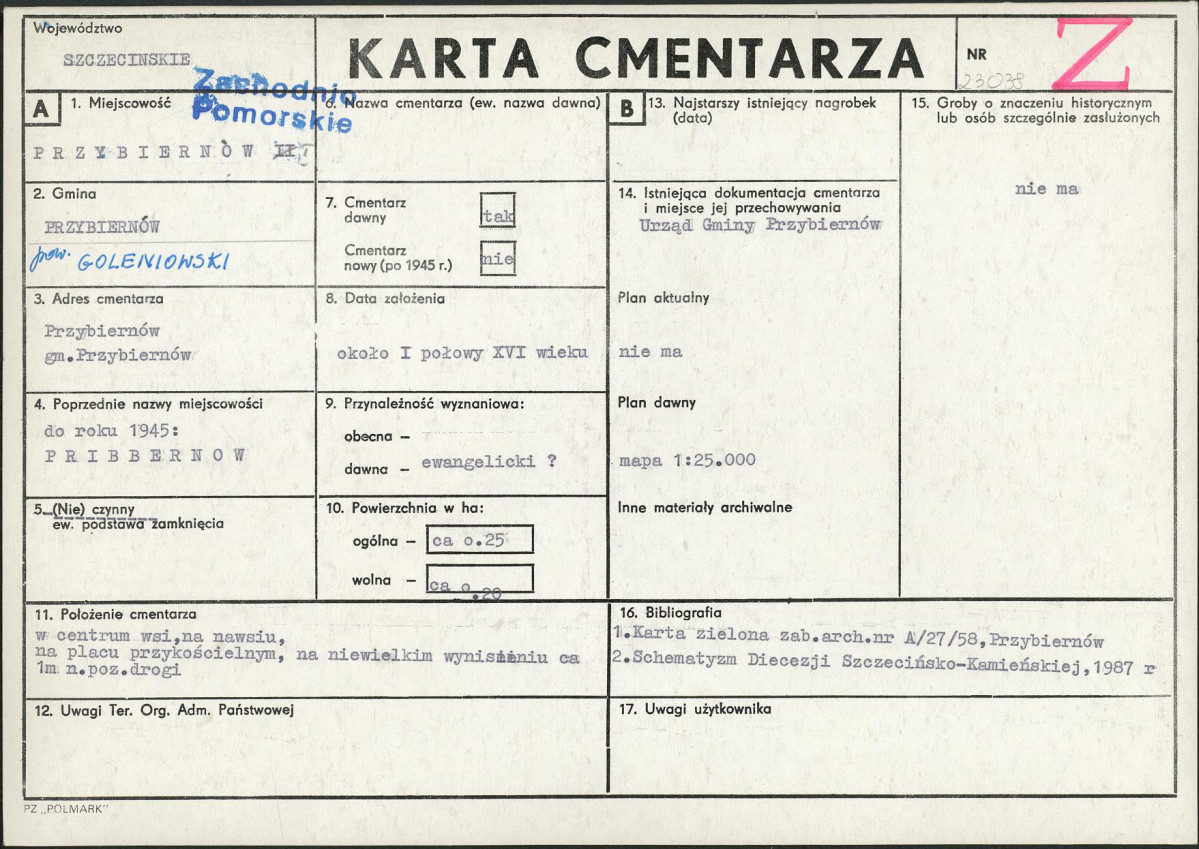 Karta cmentarza, skan nr 1