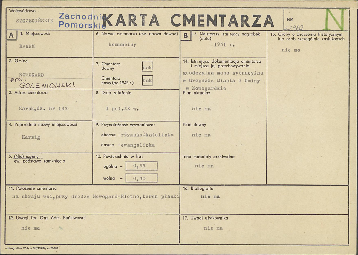 Karta cmentarza, skan nr 1