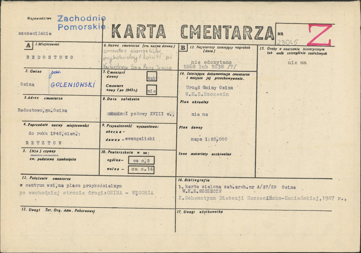 Karta cmentarza, skan nr 1
