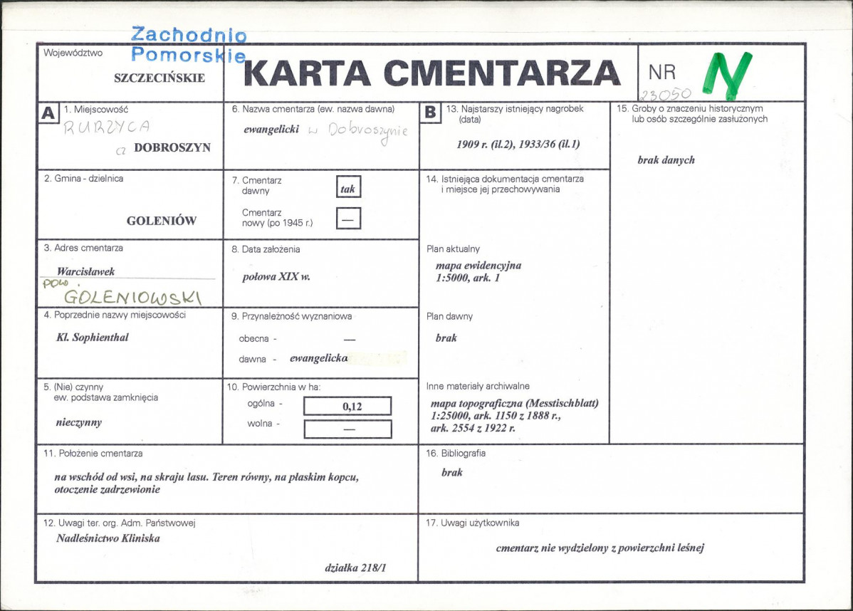 Karta cmentarza, skan nr 1