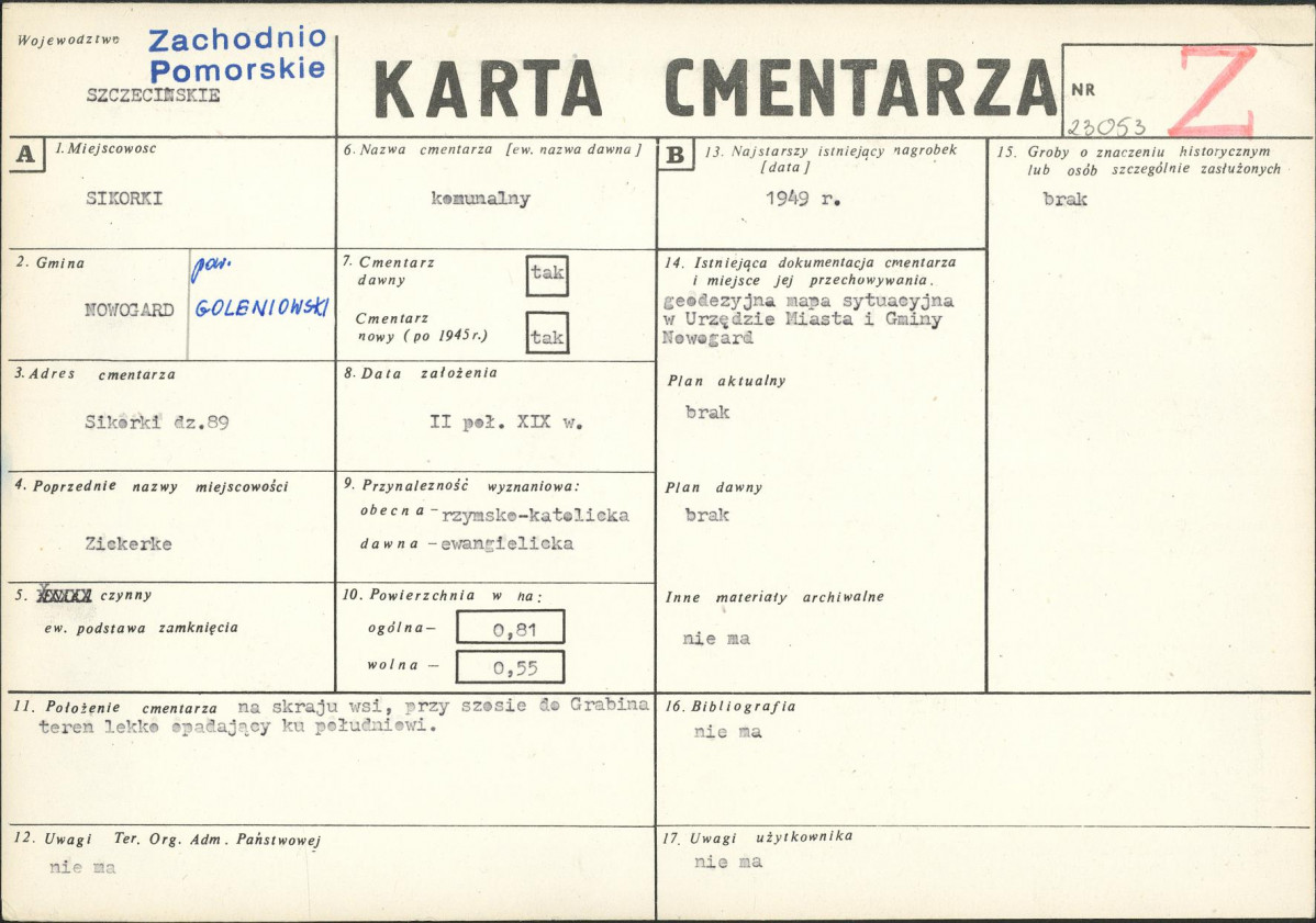 Karta cmentarza, skan nr 1