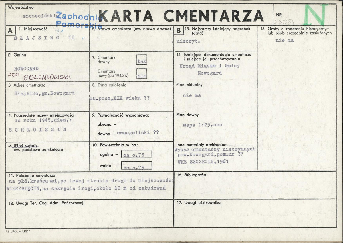 Karta cmentarza, skan nr 1