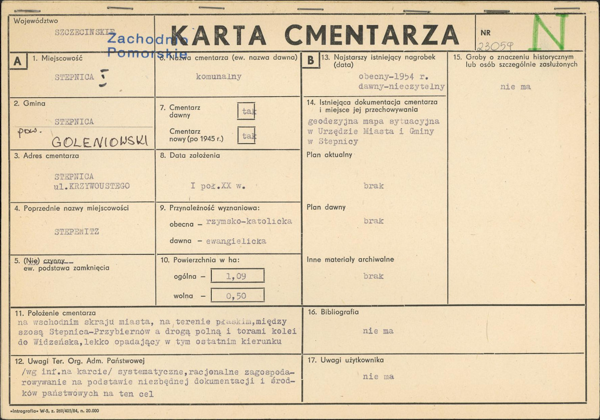 Karta cmentarza, skan nr 1