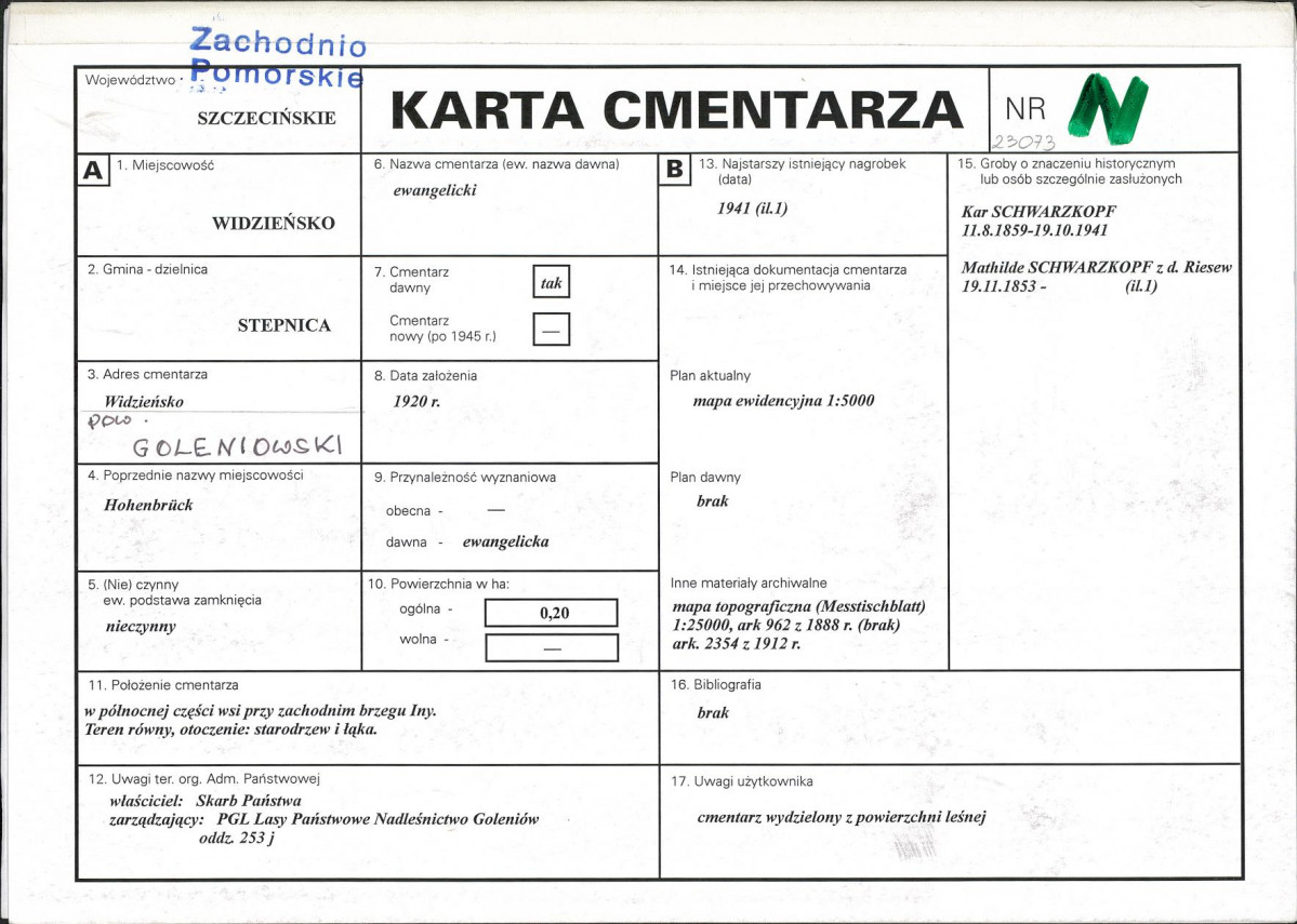 Karta cmentarza, skan nr 1