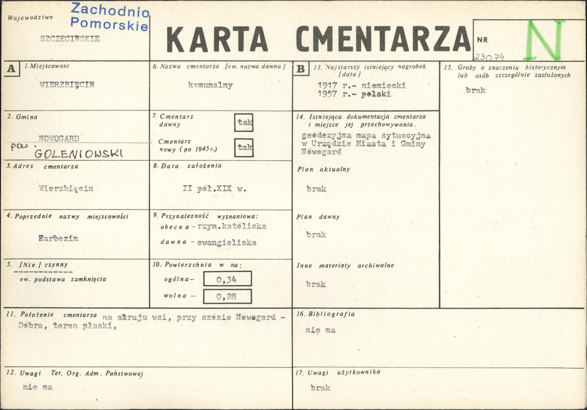 Karta cmentarza, skan nr 1