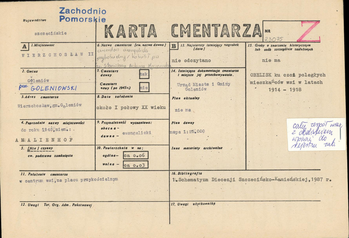 Karta cmentarza, skan nr 1