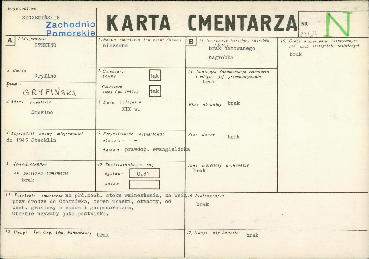 Karta cmentarza, skan nr 1
